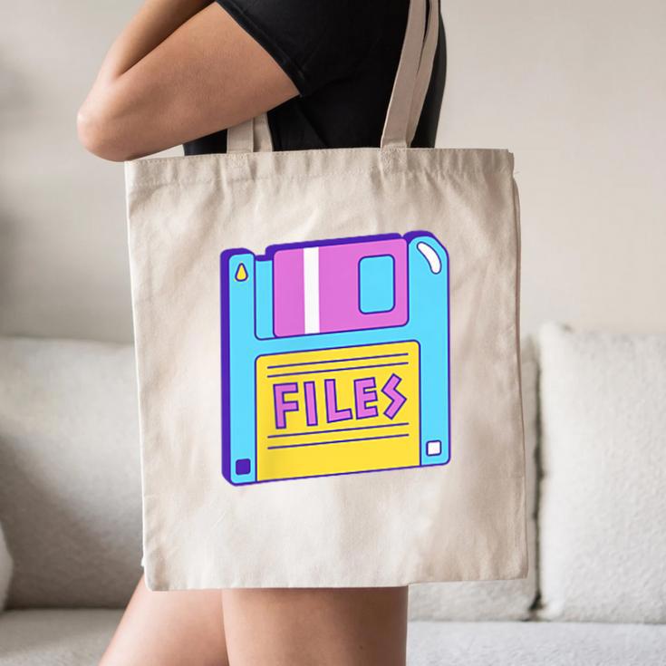 Retro TechnologyOld School Floppy Nostalgia 90s Generation Canvas Tote Bag
