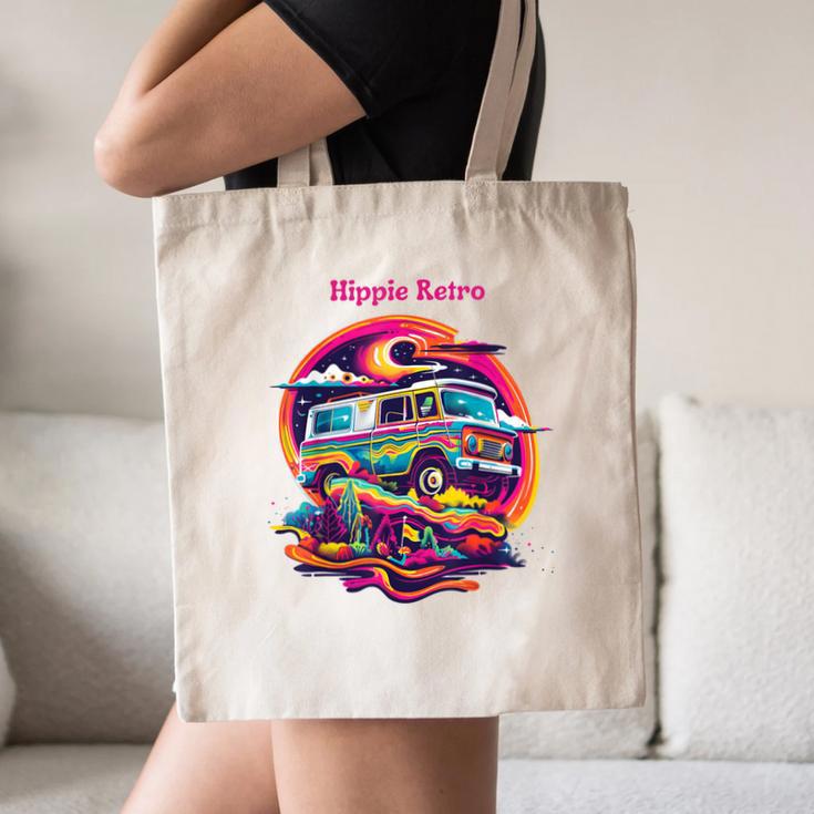 Retro Graphic Print With a Touch Of Nostalgia Canvas Tote Bag