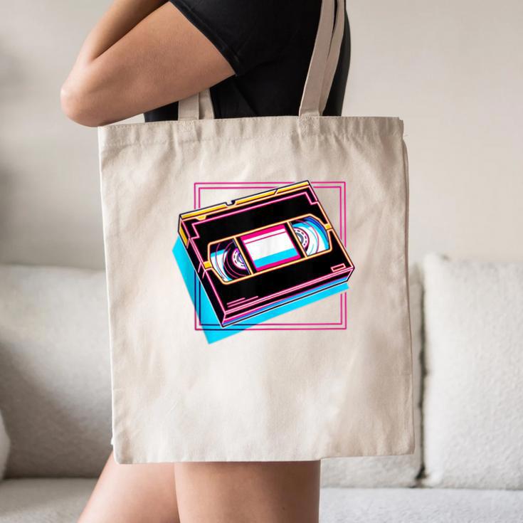 Retro VHS Vaporwave Video Cassette Nostalgia Geek Chic Canvas Tote Bag Retro VHS Vaporwave Video Cassette Nostalgia Geek Chic Canvas Tote Bag