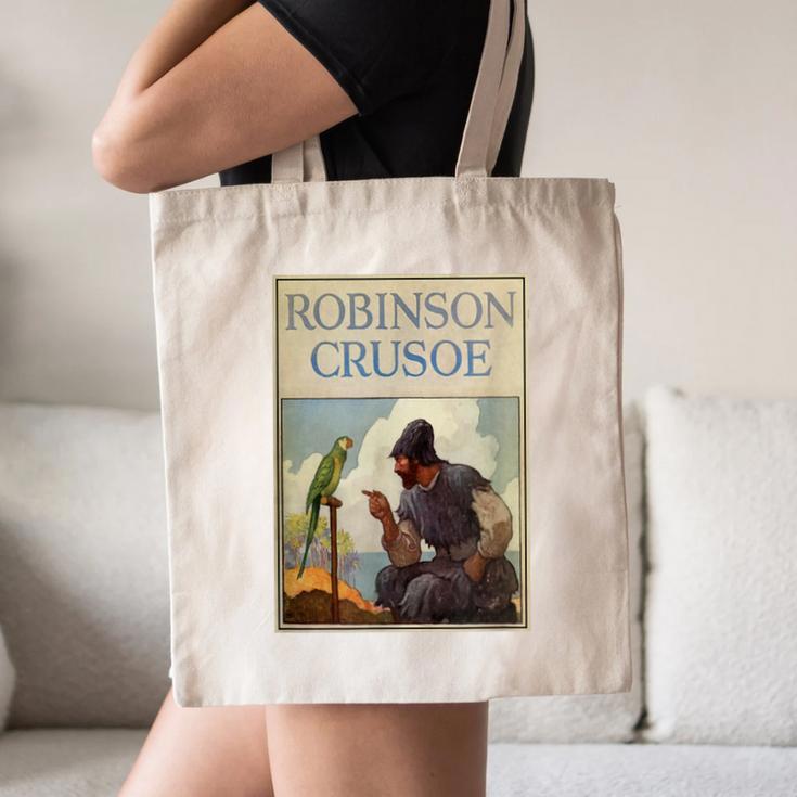 Robinson Crusoe Book Cover 1920 Canvas Tote Bag