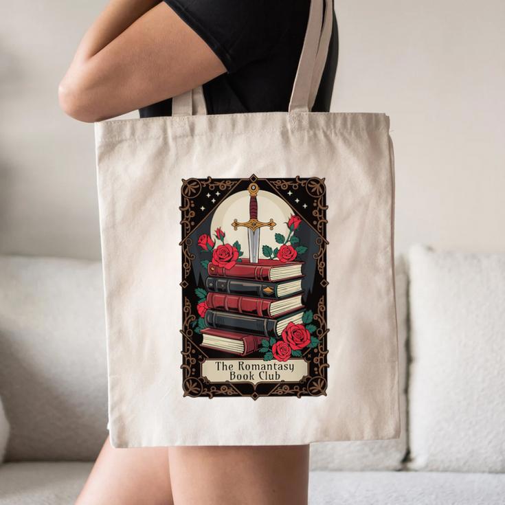 Romantasy Book Club Tarot Card Canvas Tote Bag