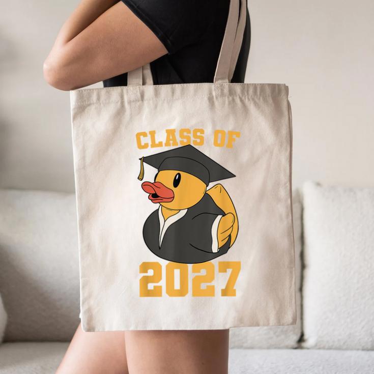 Rubber Duck Class Of 2027 Senior 2027 Graduation Year Senior Canvas Tote Bag