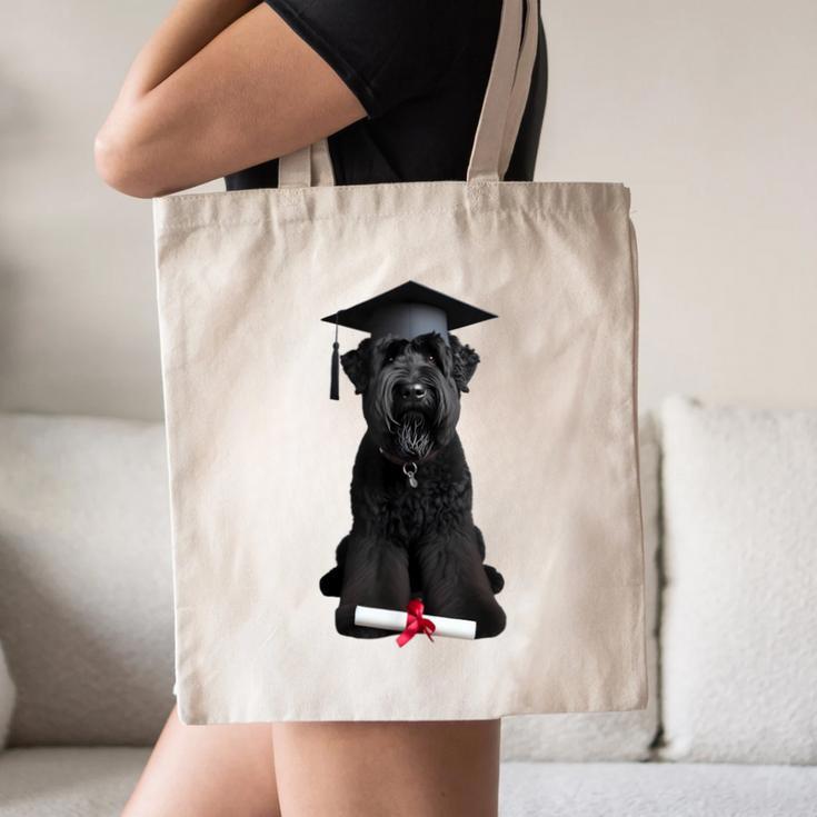 Russian Terrier Dog Graduation Cap Graduate Owner Grad Canvas Tote Bag
