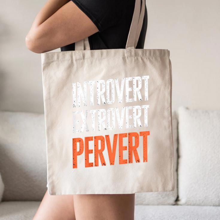 Sarcastic Introvert Extrover Pervert Canvas Tote Bag Sarcastic Introvert Extrover Pervert Canvas Tote Bag