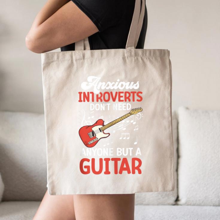 Sarcastic Introvert Need Guitar Sad Song Introvert Guitarist Canvas Tote Bag
