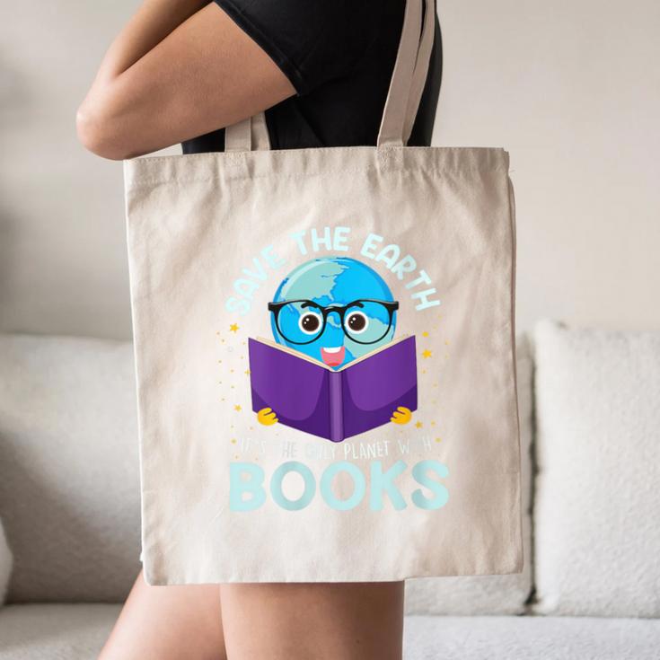 Save Earth It´s Only Planet With Books Reader Earth Day Canvas Tote Bag