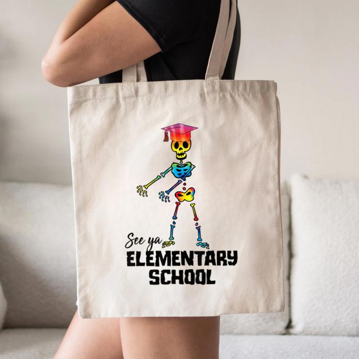 See Ya Elementary School Shirt Tie Dye Graduation Tee Canvas Tote Bag
