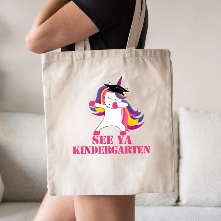 See Ya Kindergarten DABBING Unicorn Graduation Meme Canvas Tote Bag