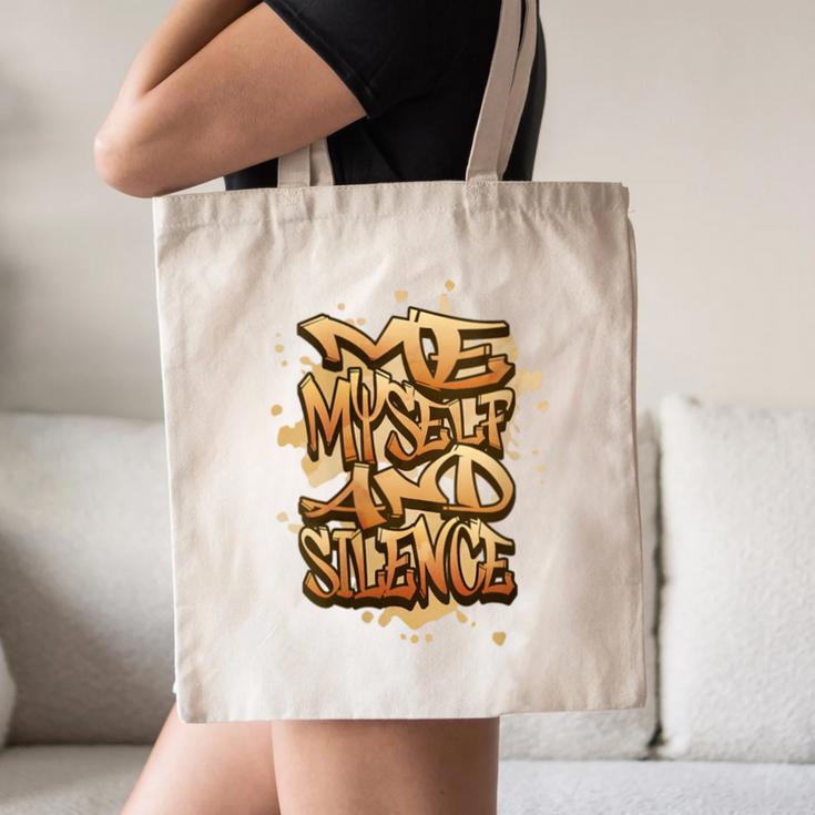 Self Care Introvert Relaxation Me Myself And Silence Retro Canvas Tote Bag Self Care Introvert Relaxation Me Myself And Silence Retro Canvas Tote Bag