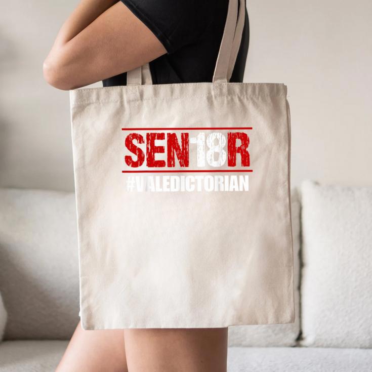 Senior 2018 Valedictorian School Colors Graduation Canvas Tote Bag