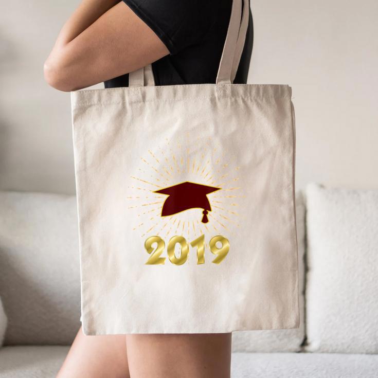 Senior 2019 Graduation Shirt Burgundy Gold Class Colors G23 Canvas Tote Bag