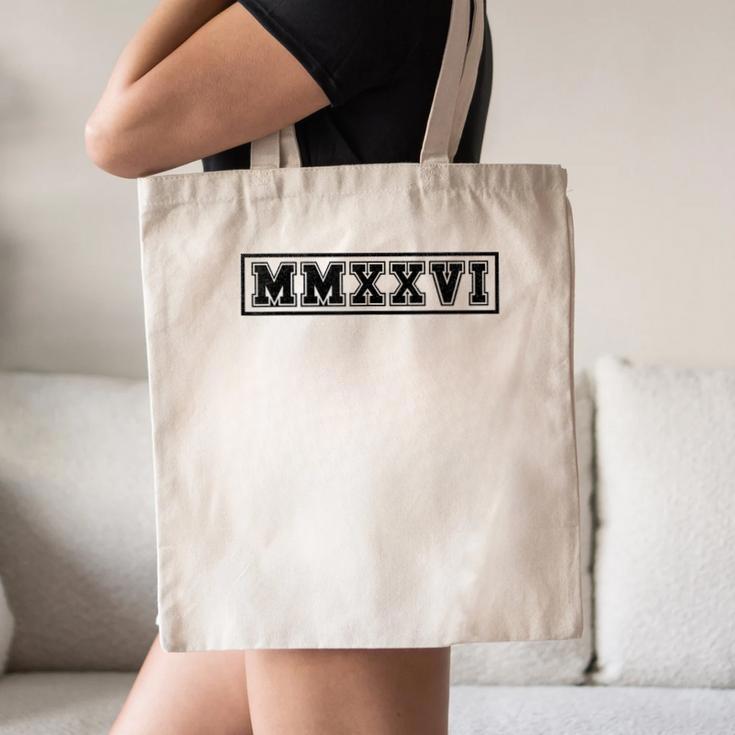 Senior 2026 MMXXVI Graduate Class Of 2026 Graduation Canvas Tote Bag