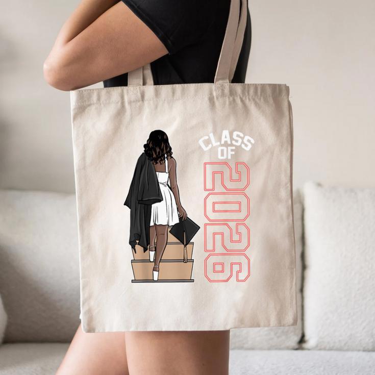Senior Class Of 2026 Melanin Girl 2026 Graduation Canvas Tote Bag
