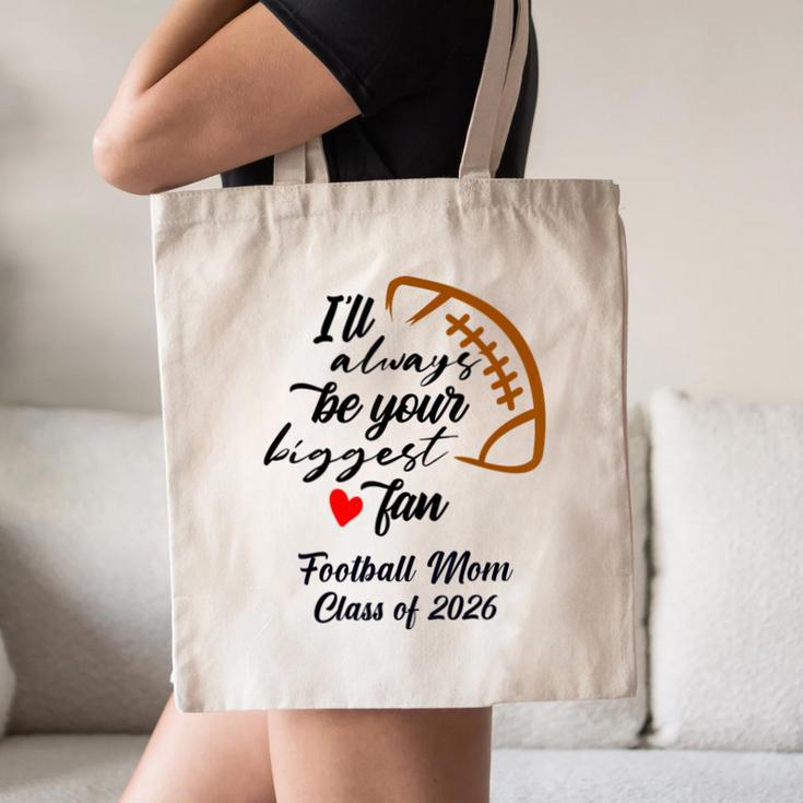 Senior Football Mom Class Of 2026 Graduation Graduate Canvas Tote Bag