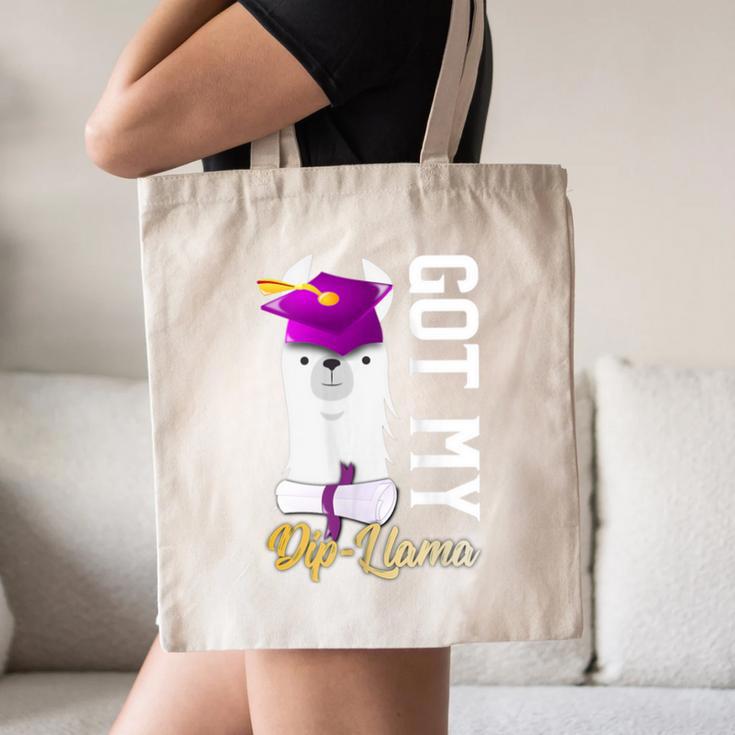 Senior Graduation 2020 Got My Dip-Llama Diploma Llama Pun Canvas Tote Bag