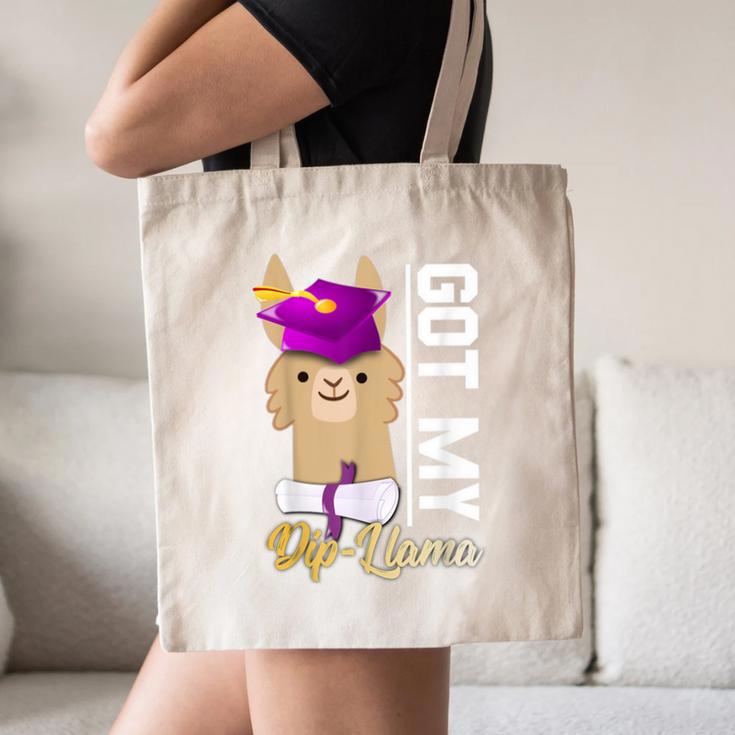Senior Graduation TShirt 2019 Got My Diploma Llama Pun Shirt Canvas Tote Bag