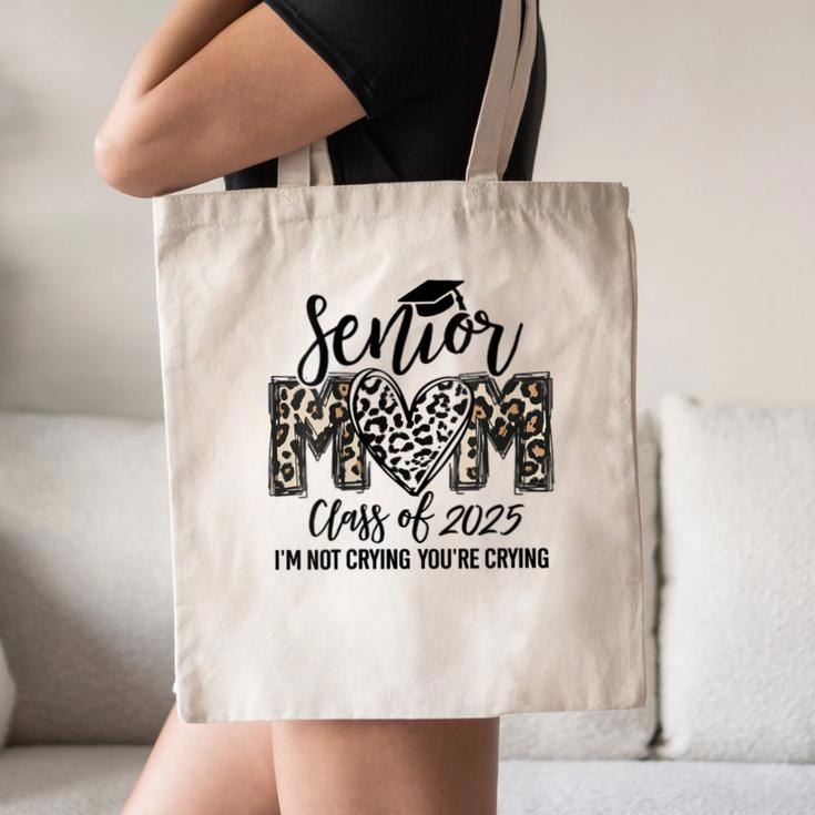 Senior Mom Class Of 2025 Senior Mama 2025 Leopard Graduation Canvas Tote Bag
