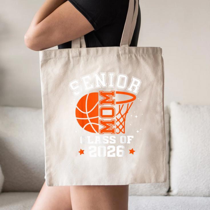 Senior Mom Class Of 2026 Basketball Graduation Canvas Tote Bag