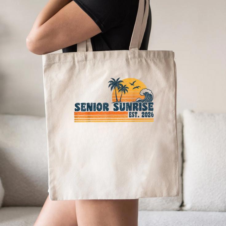 Senior Sunrise 2026 Graduation Cool Retro High School Canvas Tote Bag