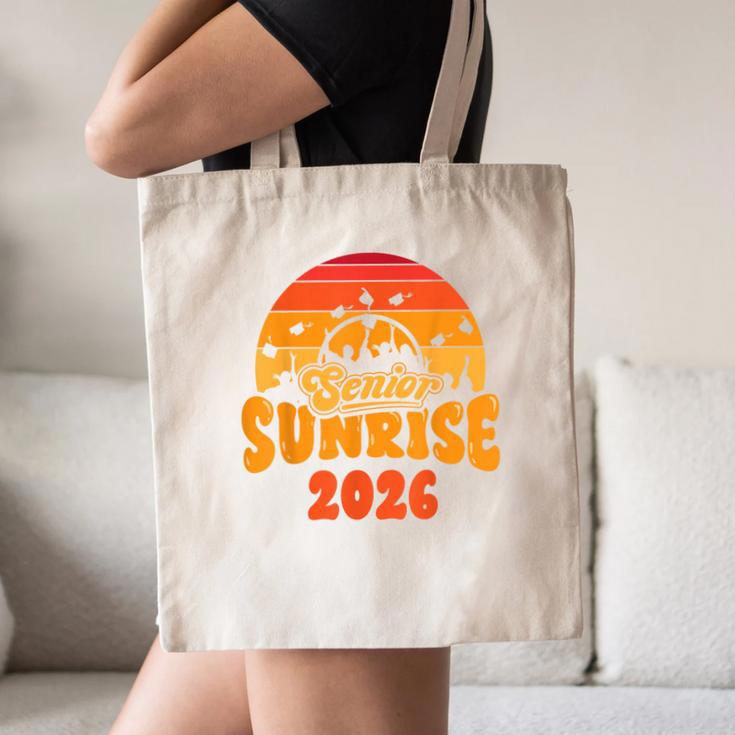 Senior Sunrise Class Of 2026 Graduation Proud Graduate Retro Canvas Tote Bag