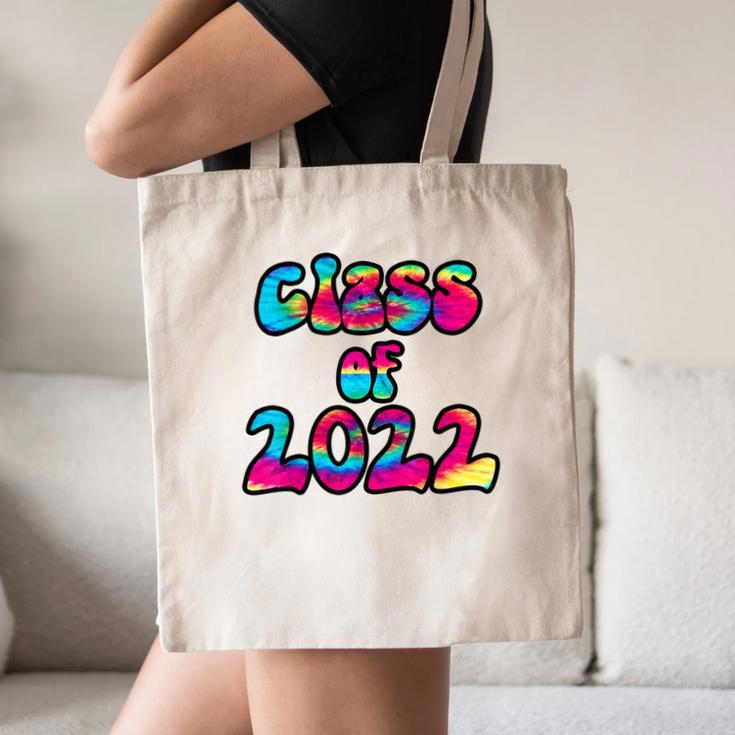Senior Year 2022 Class Of 2022 Graduation Tie Dye Groovy Canvas Tote Bag