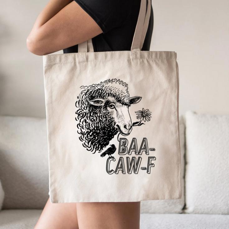 Sheep Baa Crow Caw Back Off Pun Tee For Introverts & Teens Canvas Tote Bag