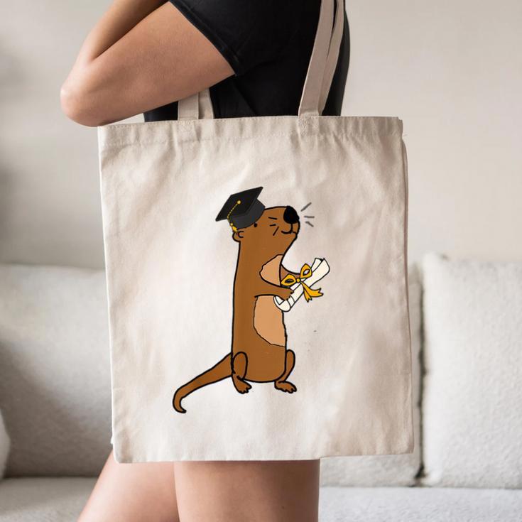 SmileteesGrad Cute Sea Otter Graduation T-Shirt Canvas Tote Bag