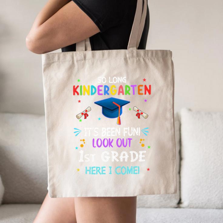 So Long Kindergarten Graduation Look Out 1st Grade 2025 Kids Premium Tri-Blend Canvas Tote Bag