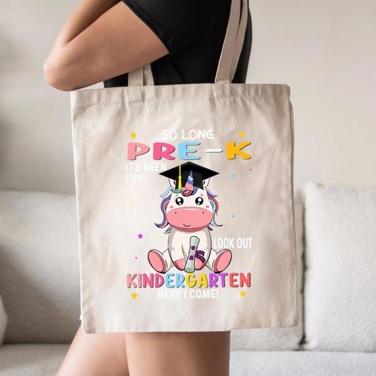 So Long Pre k Graduation 2025 Look Out Kindergarten Girls Premium Tri-Blend Canvas Tote Bag