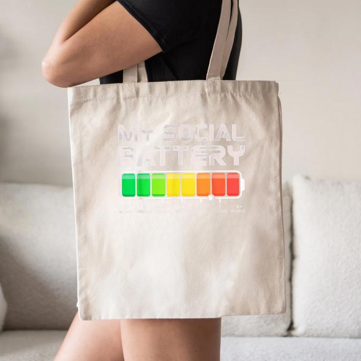 Social Battery Low Energy Antisocial Introvert Canvas Tote Bag Social Battery Low Energy Antisocial Introvert Canvas Tote Bag