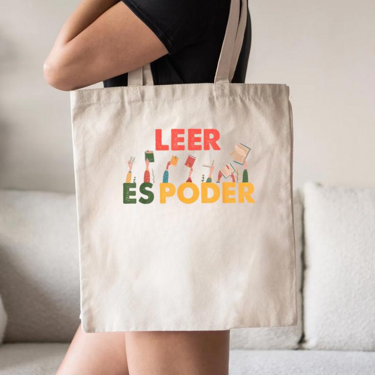 Spanish Reading Book Lover Teacher Maestra Leer Es Poder For Men Women Canvas Tote Bag