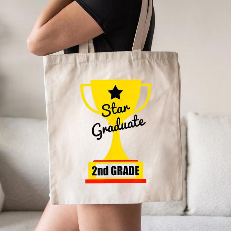 Star Graduate Second Grade Graduation Trophy Cup Canvas Tote Bag