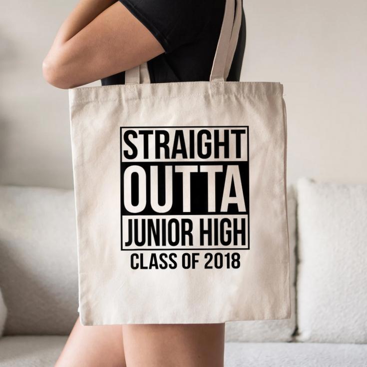 Straight Outta Junior High Graduation Class Of 2018 Canvas Tote Bag