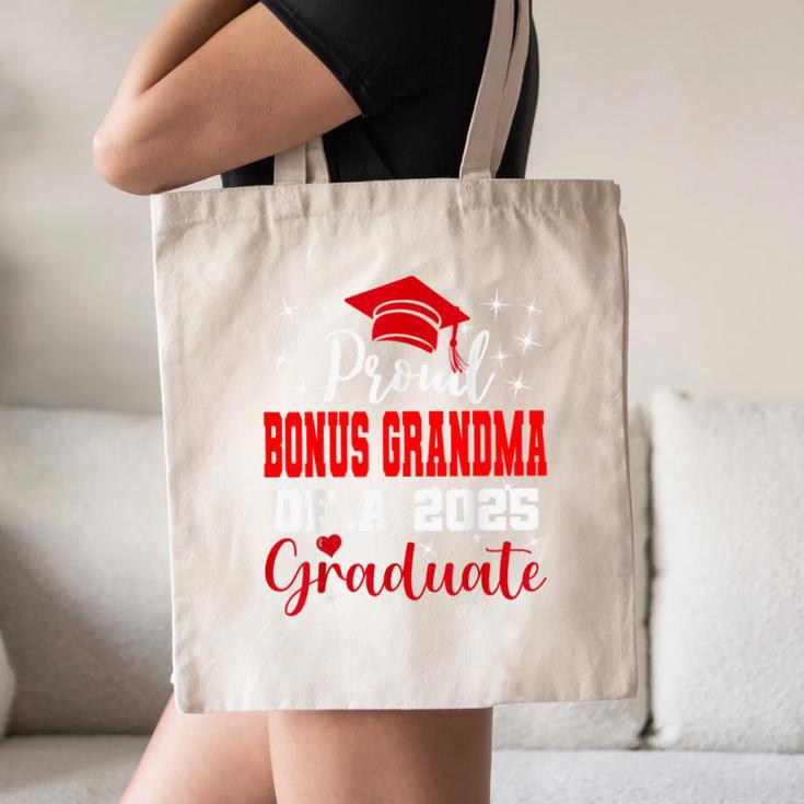 Super Proud Bonus Grandma Of 2025 Graduate Graduation Family Canvas Tote Bag