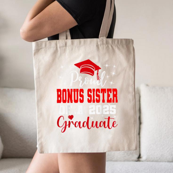 Super Proud Bonus Sister Of 2025 Graduate Graduation Family Canvas Tote Bag