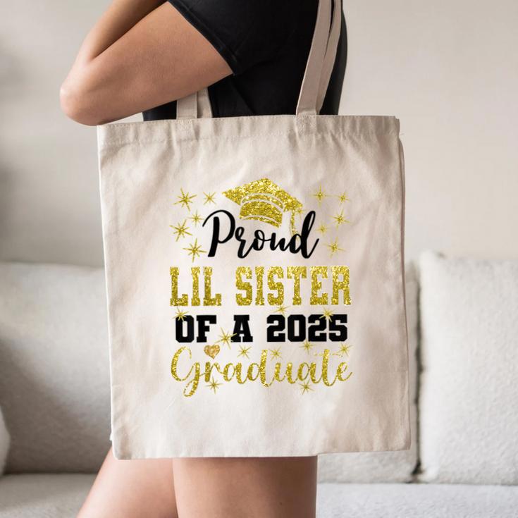 Super Proud Little Sister Of 2025 Graduate Graduation Family Canvas Tote Bag