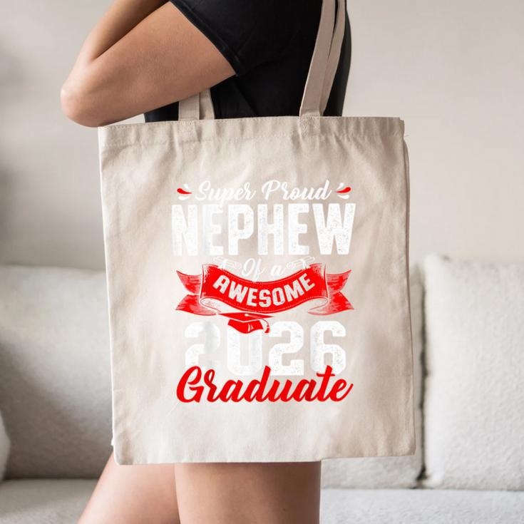 Super Proud Nephew Of a 2026 Graduate 26 Graduation Canvas Tote Bag