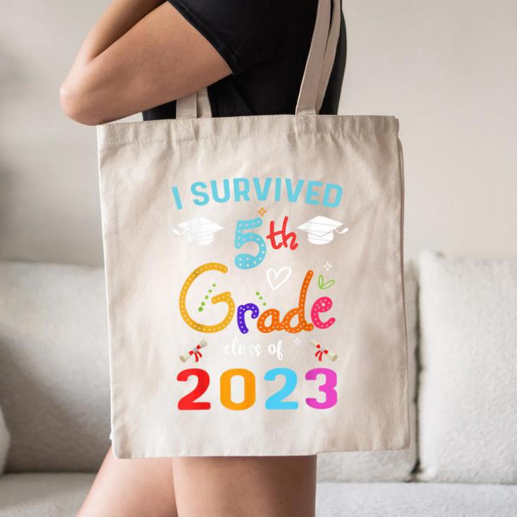 I Survived 5th Grade Graduation Class 2023 Elementary Canvas Tote Bag