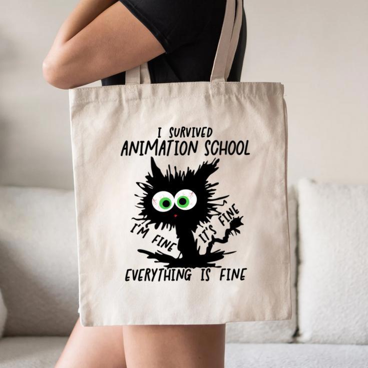 I Survived Animation School Graduation 2026 Canvas Tote Bag