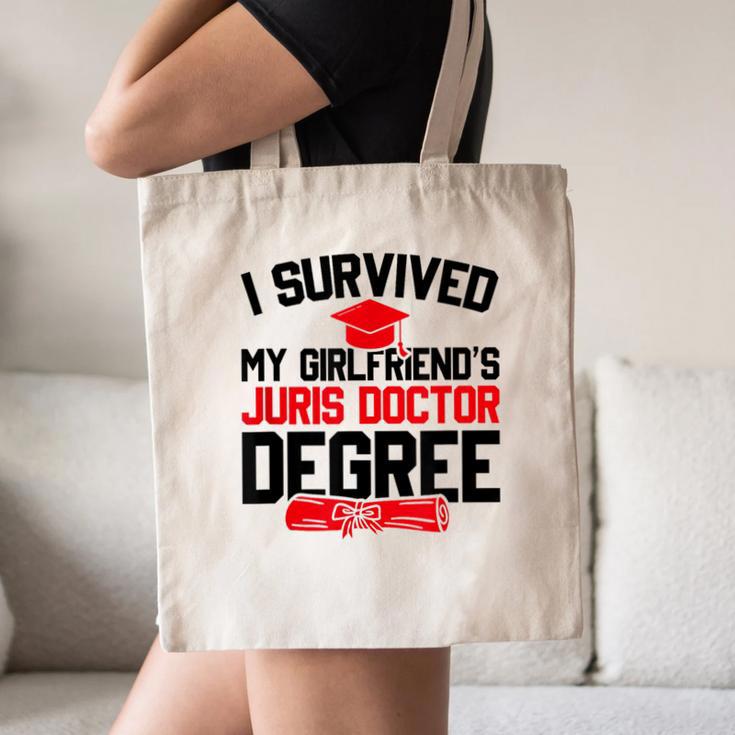 I Survived My Girlfriend's Juris Doctor Degree Graduation Canvas Tote Bag