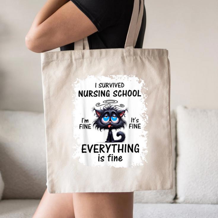 I Survived Nursing School Graduation 2025 Canvas Tote Bag