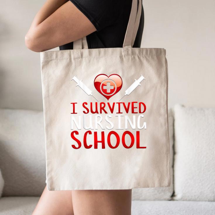 I Survived Nursing School Graduation Cool Canvas Tote Bag