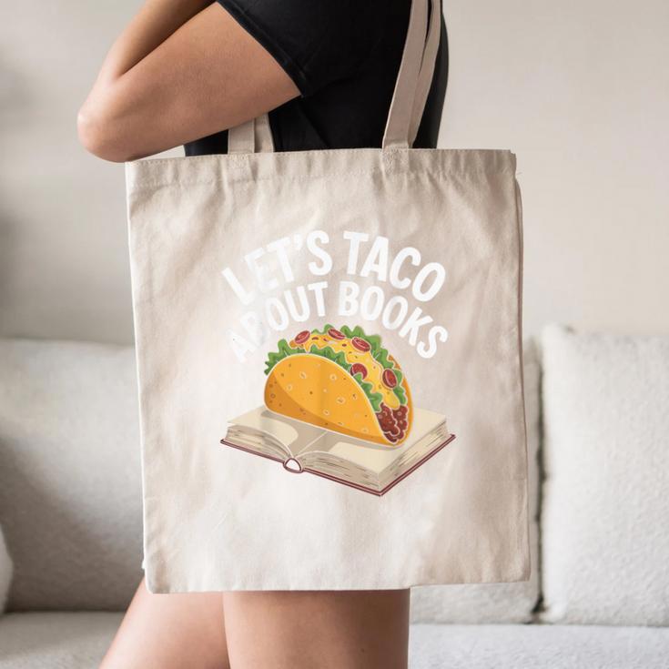 Taco Books Mexican Reading Teacher Book Lovers Bookish Canvas Tote Bag
