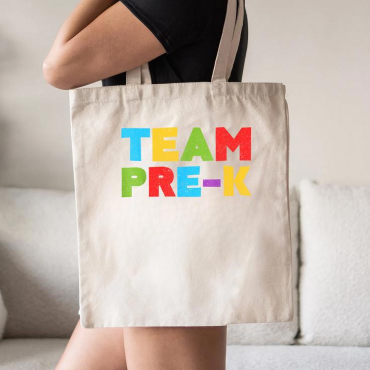 Team Pre-K Shirt Teacher Boy Girl Back To School Graduation Canvas Tote Bag