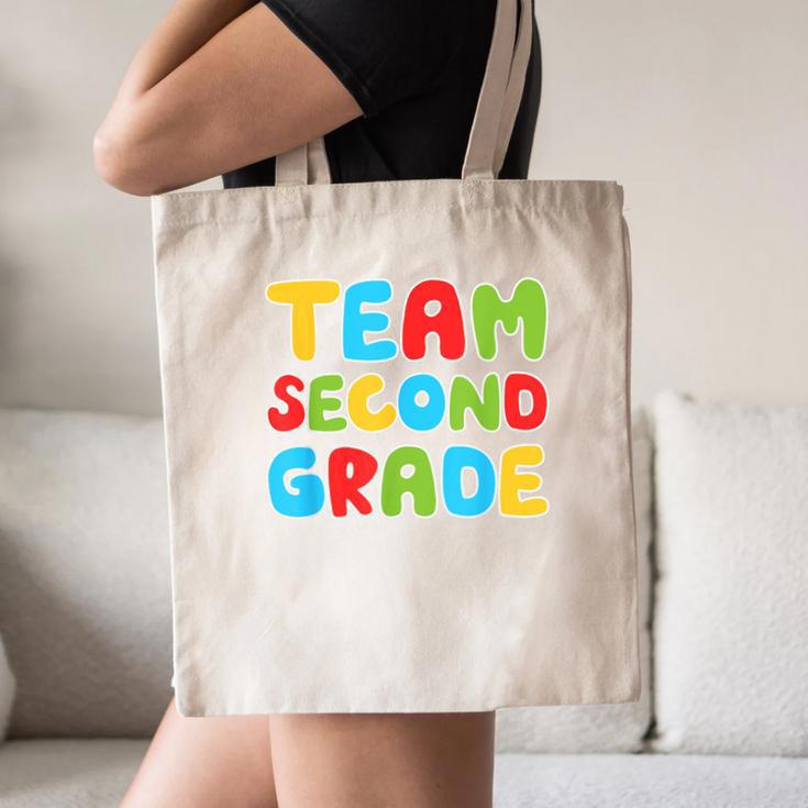 Team Second Grade Shirt 2nd Grade Back To School Graduation Canvas Tote Bag