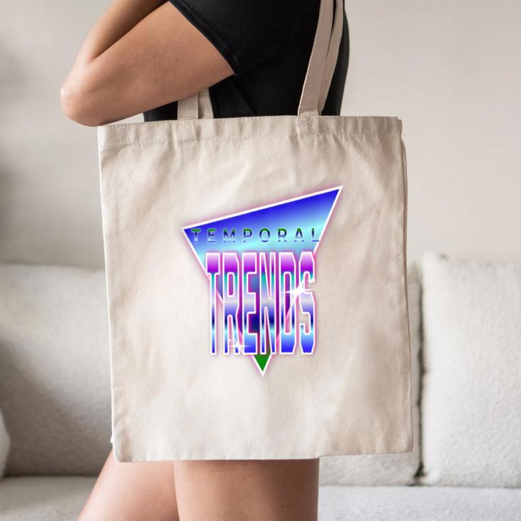 Temporal Trends Vaporwave Style Retro Nostalgia Look Canvas Tote Bag