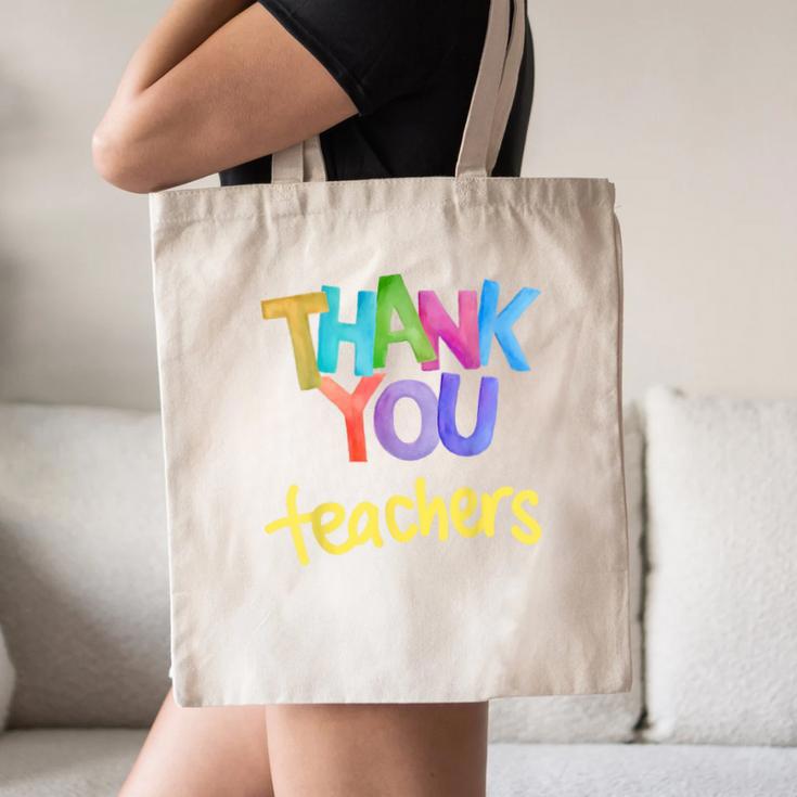 Thank You Teacher Appreciation Graduation Men Women Girls Kids Canvas Tote Bag