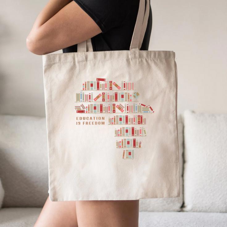 History Book Education Is Freedom Canvas Tote Bag History Book Education Is Freedom Canvas Tote Bag