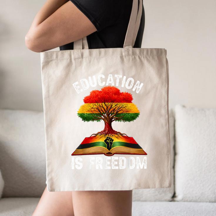 History Education Is Freedom Books Black History Canvas Tote Bag