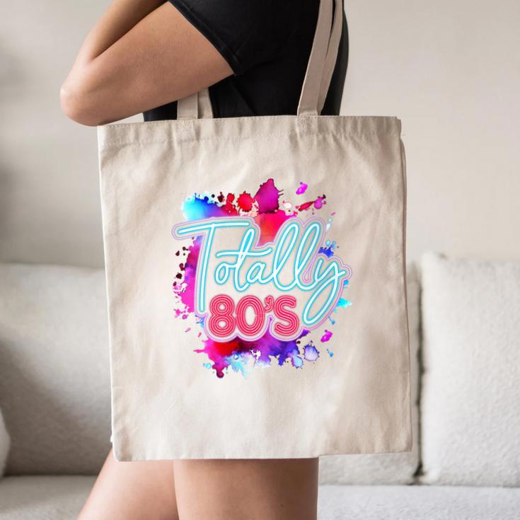 Totally 80's Colorful Retro 1980s Style Nostalgia Vibe Canvas Tote Bag